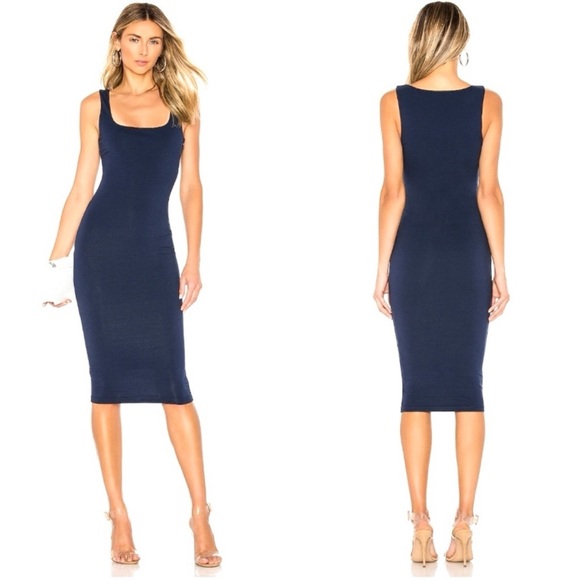 Superdown Navy Midi Dress - Picture 2 of 3